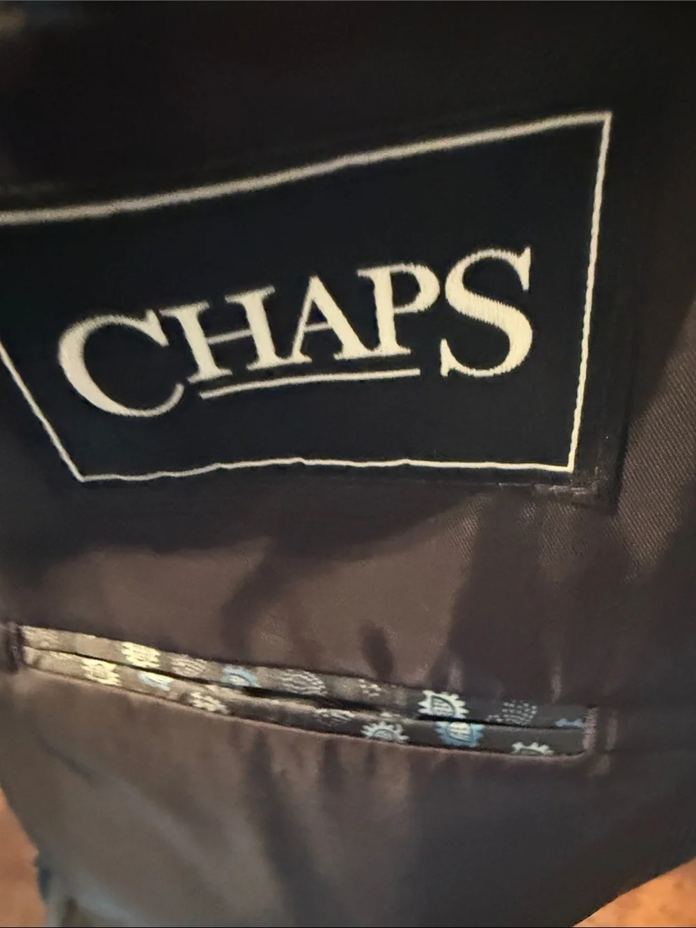 CHAPS Men's Navy Textured Two-Button Blazer